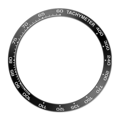 Kehys - Musta valkoisilla merkeillä Samsung Gear S2 Classicille
