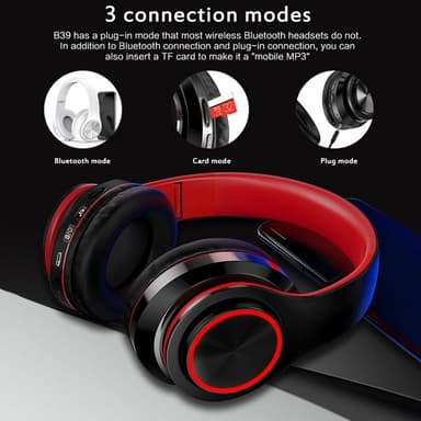 Langattomat Hifi-korvakuulokkeet Bluetooth-kuulokkeet - Punainen+musta