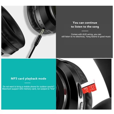Langattomat Hifi-korvakuulokkeet Bluetooth-kuulokkeet - Punainen+musta