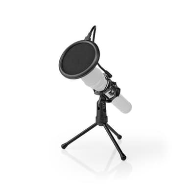 Nedis Mikrofonijalusta | Jalkatila | Pidikkeen halkaisija: Alle 40 mm mm | ABS-Muovi / Metalli | Musta