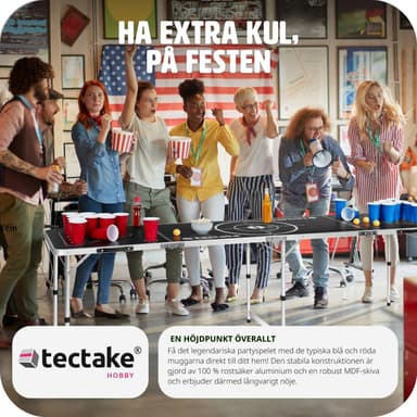 Beer pong -pöytä, korkeussäädettävä ja taitettava -