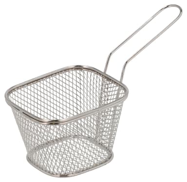 Mini fry basket 10x7.5 cm 18/8 stainless steel