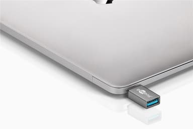 USB-C™/USB A OTG Superspeed -sovitin 3.0-latauskaapeleille, harmaa