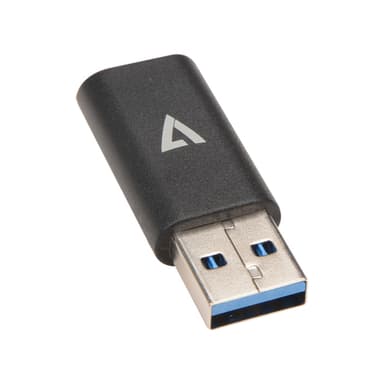 V7 V7USB3AC, USB A, USB C, USB 3.2 Gen 1 (3.1 Gen 1), 5000 Mbit/s, Musta