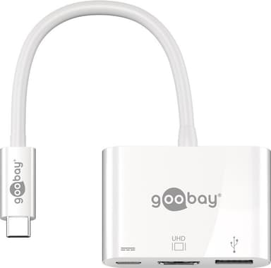 USB-C™-moniporttisovitin HDMI, PD, valkoinen