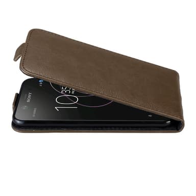 Sony Xperia XZ1 Suojakuori Lompakkokotelo (Ruskea)