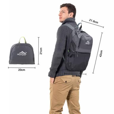 Taitettava reppu 36L Unisex vedenpitävä (harmaa)