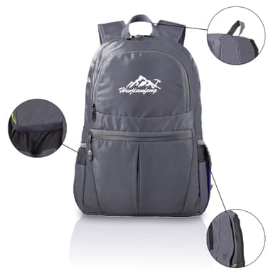 Taitettava reppu 36L Unisex vedenpitävä (harmaa)