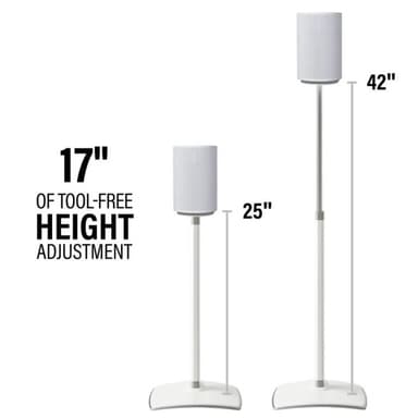 SANUS Floor Stand Adjustable for Sonos ERA 100 Pair White