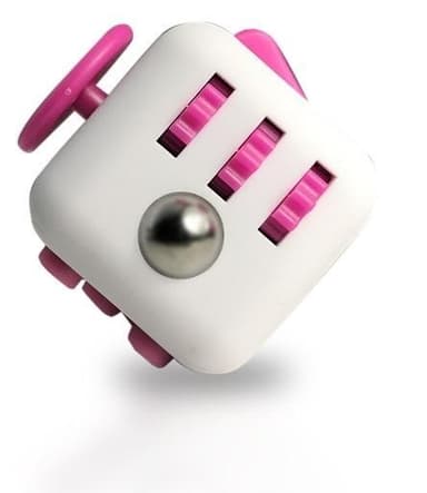 Fidget Cube, valkoinen/vaaleanpunainen