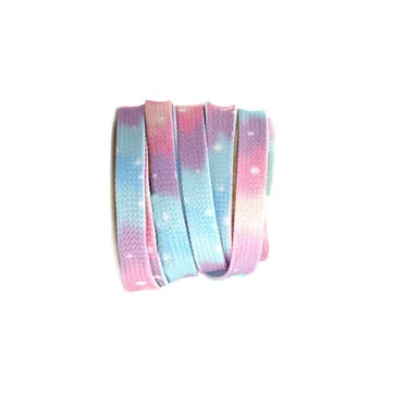 Tie-Dye-painetut litteät kengännauhat (2 paria) Monivärinen 2