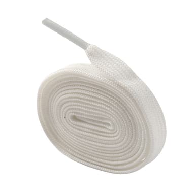 Polyesteri-puuvilla litteät kengännauhat 5 paria beige M