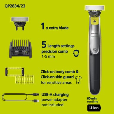 Philips OneBlade 360 kasvo- ja vartalotrimmeri QP2834/23
