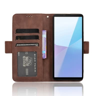 Sony Xperia 10 VI Kotelo PU-nahkainen Flip Folio Puhelimen Suojakotelo Useilla Korteilla