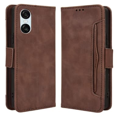 Sony Xperia 10 VI Kotelo PU-nahkainen Flip Folio Puhelimen Suojakotelo Useilla Korteilla