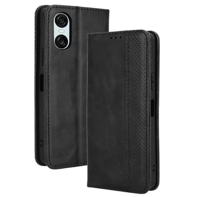 Lompakkoteline Käännettävä Puhelinkotelo Xperia 10 VI - Musta