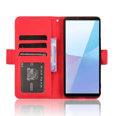 Sony Xperia 10 VI Kotelo PU-nahkainen Flip Folio Puhelimen Suojakotelo Useilla Korteilla