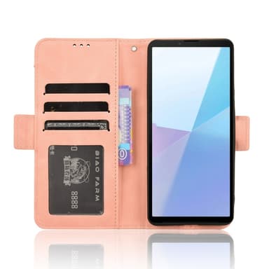 Sony Xperia 10 VI Kotelo PU-nahkainen Flip Folio Puhelimen Suojakotelo Useilla Korteilla