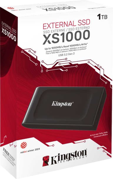 Kingston XS1000 ulkoinen SSD-muisti (1 TB)