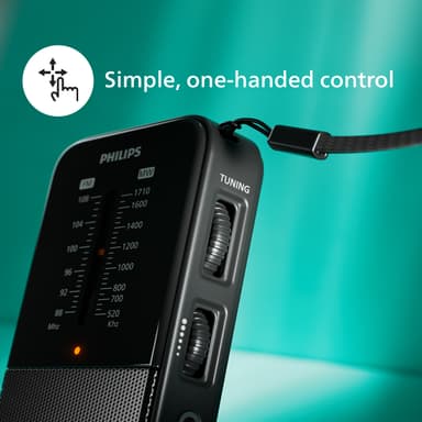Philips R1509 kannettava analoginen radio