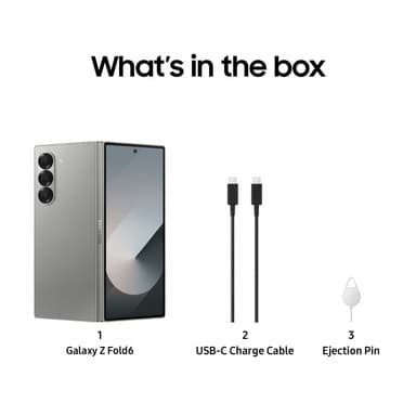 Samsung Galaxy Z Fold6 5G älypuhelin 12/1 TB (hopea)