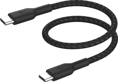 Belkin BoostCharge USB-C - USB-C punottu kaapeli 15 cm (musta)