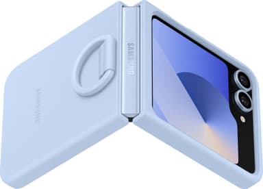 Samsung Galaxy Z Flip6 silikonisuojakuori renkaalla (sininen)