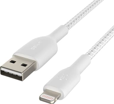 Belkin CAA002BT0MWH, 0,15 m, Lightning, USB A, Uros, Uros, Valkoinen