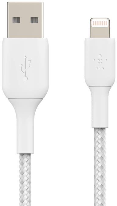 Belkin CAA002BT0MWH, 0,15 m, Lightning, USB A, Uros, Uros, Valkoinen