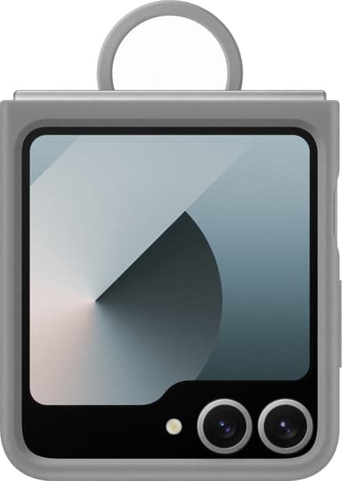Samsung Galaxy Z Flip6 silikonisuojakuori renkaalla (harmaa)