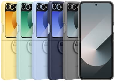 Samsung Galaxy Z Flip6 silikonisuojakuori renkaalla (tummansininen)