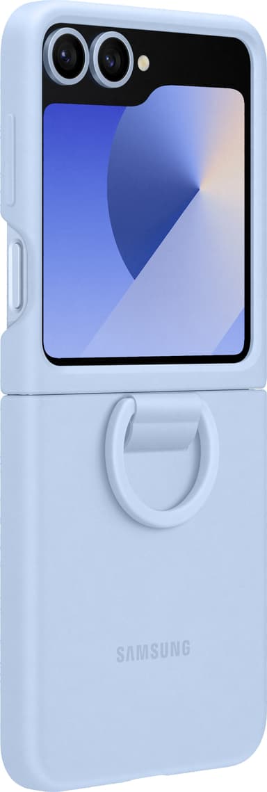 Samsung Galaxy Z Flip6 silikonisuojakuori renkaalla (sininen)