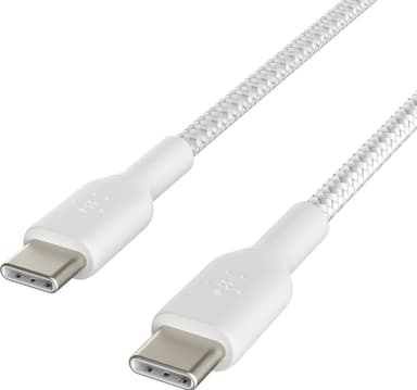 Belkin BoostCharge USB-C - USB-C punottu kaapeli 15 cm (valkoinen)