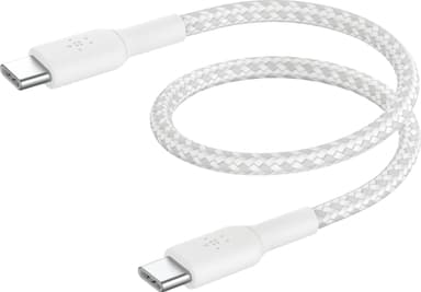 Belkin BoostCharge USB-C - USB-C punottu kaapeli 15 cm (valkoinen)