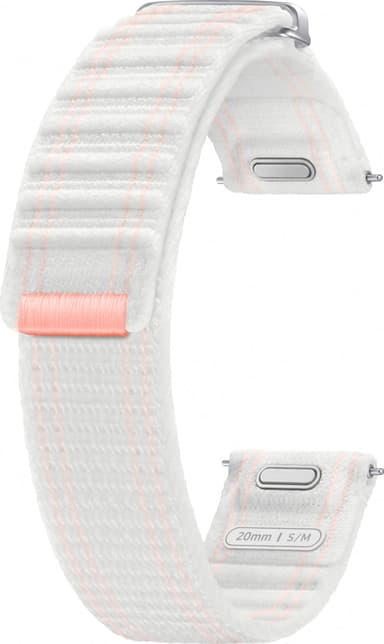 Samsung Galaxy Watch7 Fabric ranneke S/M (valkopinkki)
