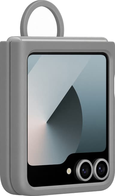 Samsung Galaxy Z Flip6 silikonisuojakuori renkaalla (harmaa)