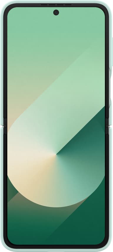 Samsung Galaxy Z Flip6 silikonisuojakuori renkaalla (minttu)