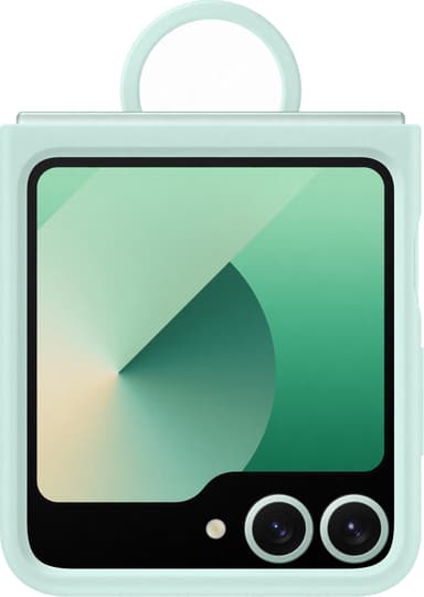 Samsung Galaxy Z Flip6 silikonisuojakuori renkaalla (minttu)