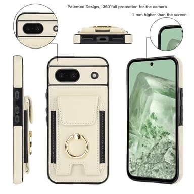 Google Pixel 8a Kickstand Case Puhelimen Suojakotelo Korttipaikoilla