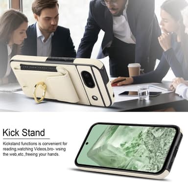Google Pixel 8a Kickstand Case Puhelimen Suojakotelo Korttipaikoilla
