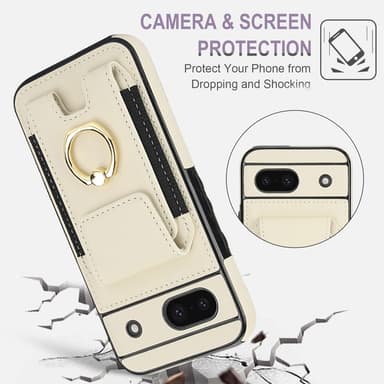 Google Pixel 8a Kickstand Case Puhelimen Suojakotelo Korttipaikoilla