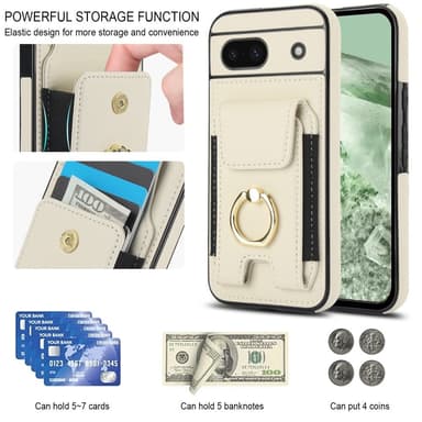 Google Pixel 8a Kickstand Case Puhelimen Suojakotelo Korttipaikoilla