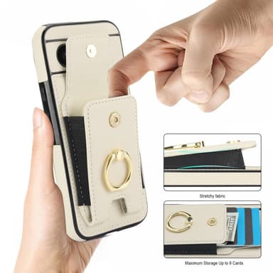 Google Pixel 8a Kickstand Case Puhelimen Suojakotelo Korttipaikoilla