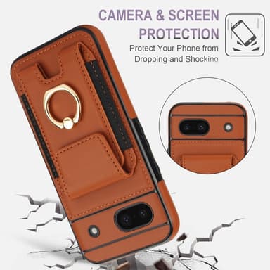 Google Pixel 8a Kickstand Case Puhelimen Suojakotelo Korttipaikoilla