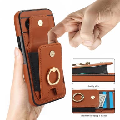 Google Pixel 8a Kickstand Case Puhelimen Suojakotelo Korttipaikoilla