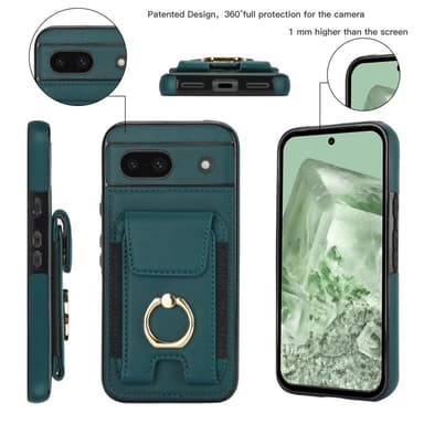 Google Pixel 8a Kickstand Case Puhelimen Suojakotelo Korttipaikoilla