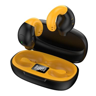 Delfin Ear Clip -kuulokkeet HiFi Bluetooth -nappikuulokkeet - musta+keltainen