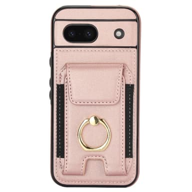 Google Pixel 8a Kickstand Case Puhelimen Suojakotelo Korttipaikoilla - Ruusukulta
