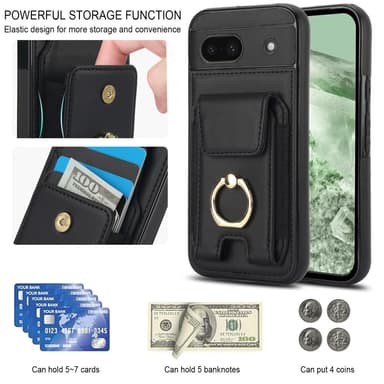 Google Pixel 8a Kickstand Case Puhelimen Suojakotelo Korttipaikoilla