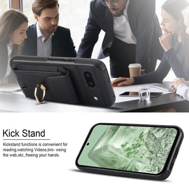Google Pixel 8a Kickstand Case Puhelimen Suojakotelo Korttipaikoilla